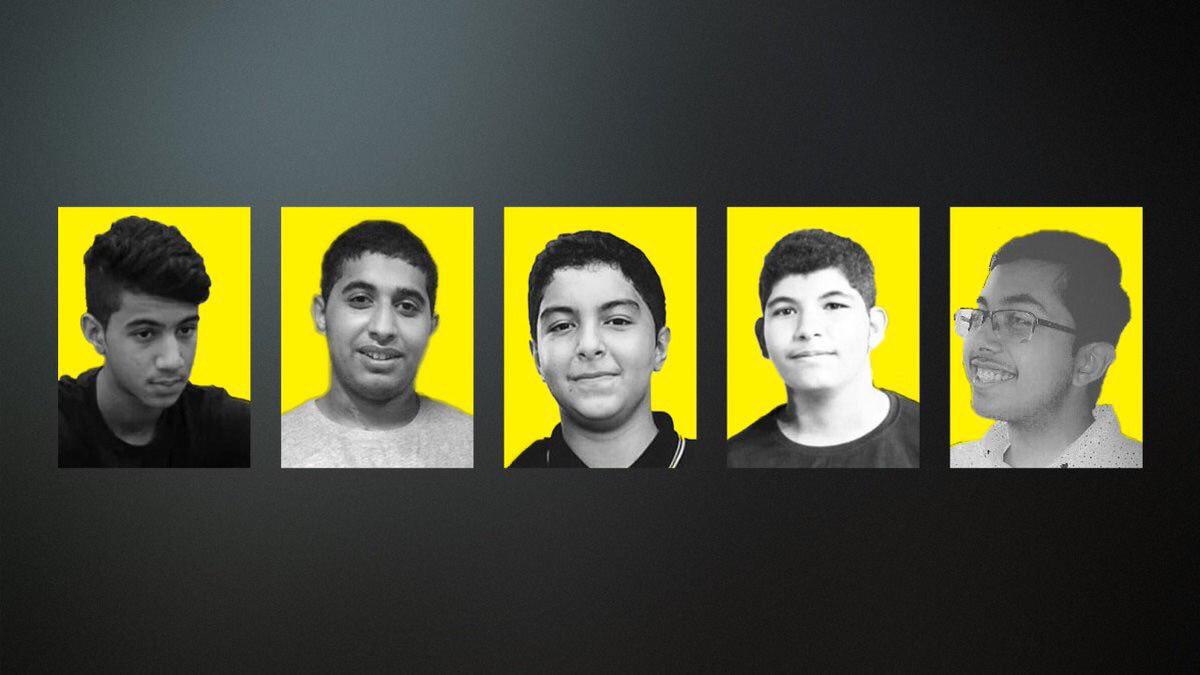 تصویر انتقال 5 نوجوان بازداشتی به زندان در بحرین