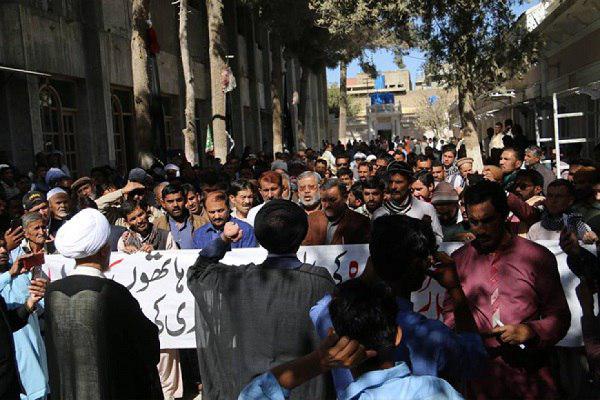 تصویر تظاهرات پاکستانی‌ها علیه بازداشت فعال شیعی