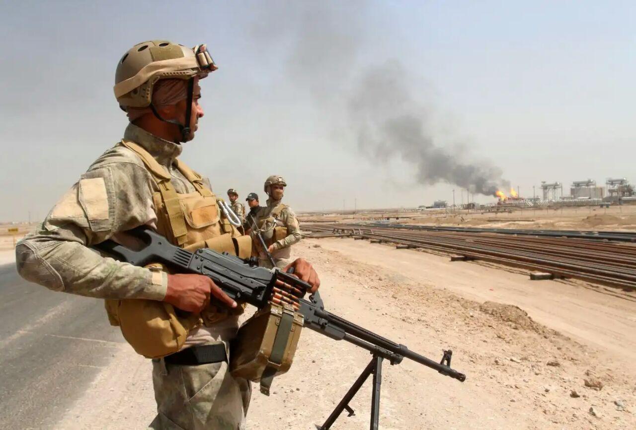 تصویر متلاشی شدن یک گروهک تروریستی در غرب الرمادی عراق