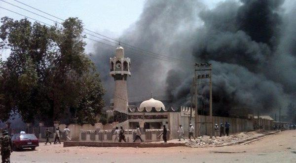 تصویر حمله انتحاری بوکوحرام به یک مسجد در نیجریه