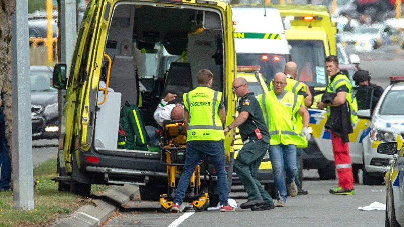 تصویر حمله تروریستی به دو مسجد در نیوزلند با حدود 100 جانباخته و مجروح