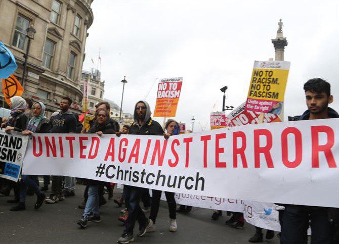 تصویر تظاهرات انگلیسی‌ها علیه اسلام هراسی در لندن