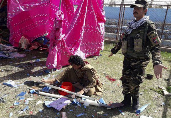 تصویر وقوع  دو انفجار در هلمند افغانستان