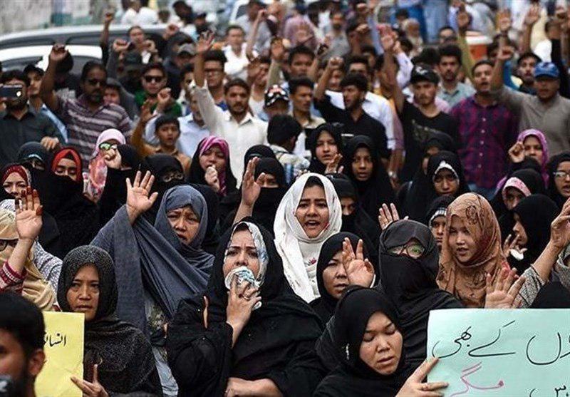 تصویر ادامه تحصن شیعیان هزاره در کویته