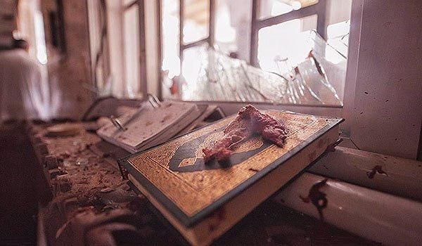 تصویر تخریب  1024 مسجد در یمن از آغاز حملات عربستان به این کشور