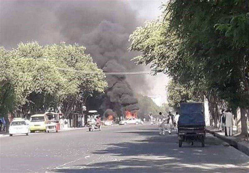 تصویر انفجار مقابل دانشگاه کابل