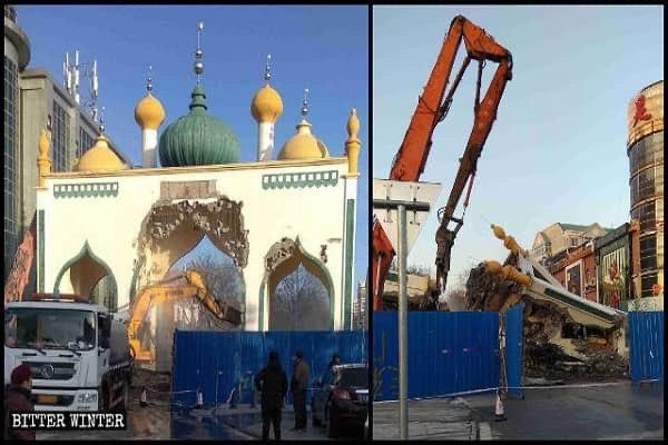 تصویر ادامه تخریب بناهای اسلامی در چین‎