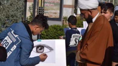 تصویر برگزاری نمایشگاه سالانه جوانان امیر المومنین علیه السلام در نجف