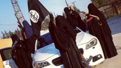 تصویر بازداشت پنج زن داعشی در عراق