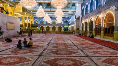 تصویر در آستانه ماه رمضان؛ حرم عباسی با هزار فرش جدید، مفروش شد