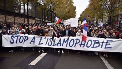 تصویر کمپین مسلمانان فرانسه علیه تصمیم مجلس سنا در اعتراض به ممنوعیت حجاب