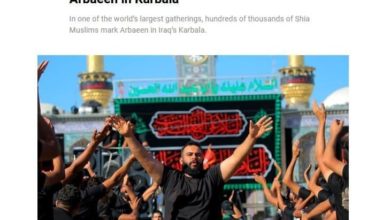 تصویر اهتمام رسانه های بین المللی به أربعین حسینی بعنوان بزرگ ترین تجمع مسالمت آمیز در جهان