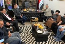 تصویر بازدید چند شخصیت دینی و رسانه ای کشور عراق از مقر مجموعه رسانه ای الشعائر در بغداد