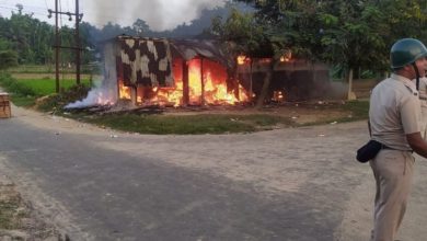 تصویر حمله به اماکن و مغازه‌های مسلمانان در ایالت تریپورا هند