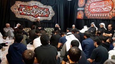 تصویر آغاز مراسم های عزای فاطمی در منزل حجت الاسلام والمسلمین سید احمد شیرازی در کشور کویت