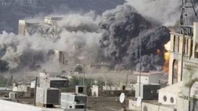 تصویر حمله هوایی ائتلاف سعودی به یمن