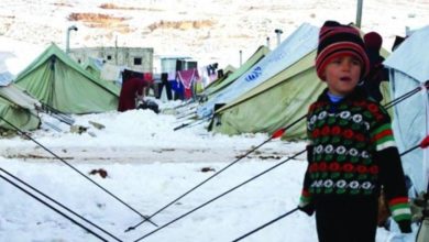 تصویر اردوگاه‌های آوارگان عراقی؛ پناهجویان بی‌سرپناه که با برف و سرما دست و پنجه نرم می‌کنند
