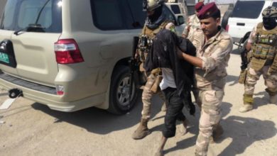 تصویر دستگیری یکی از رهبران داعش در اطراف موصل