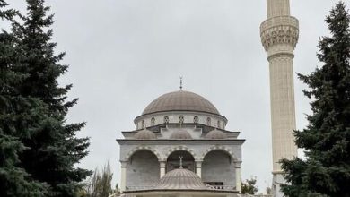 تصویر بمباران مسجد سلطان سلیمان در اوکراین توسط روسیه