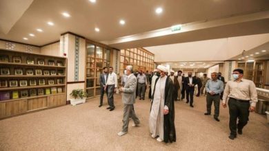 تصویر افتتاح کتابخانه ‘روضه حیدریه’ توسط آستان مقدس علوی
