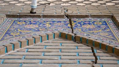 تصویر ترک خوردن مسجد تاریخی سید اصفهان