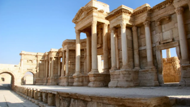 تصویر اتمام پروژه بازسازی طاق پیروزی شهر باستانی پالمیرا در سوریه