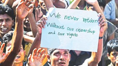 تصویر تظاهرات هزاران آواره روهینگیایی در بنگلادش برای بازگشت به میانمار