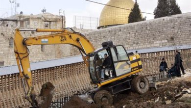 تصویر درخواست ایستادگی بین المللی در برابر حفاری های اسرائیل زیر مسجدالاقصى