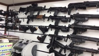 تصویر پلمب تمامی فروشگاه های اسلحه در سلیمانیه عراق در پی تشدید خشونت