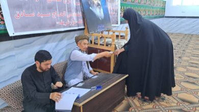 تصویر توزیع کمک های نقدی مراکز مرتبط با دفتر آیت الله العظمی شیرازی در  افغانستان
