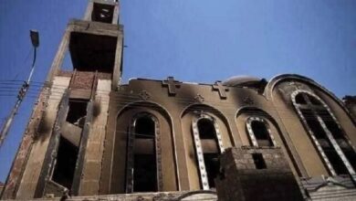تصویر ۵۵ کشته و زخمی بر اثر آتش سوزی در یک کلیسا در مصر