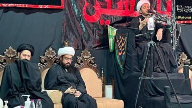 تصویر شرکت حجت الاسلام والمسلمین سید احمد شیرازی در مراسم عزای حسینی در کشور کویت