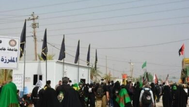 تصویر استقرار صدها اكيپ پزشکی در مسیر زائران اربعین در استان ذی قار عراق
