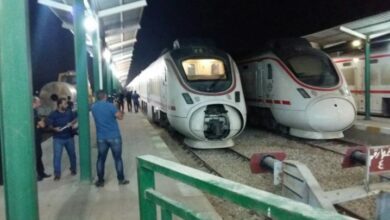 تصویر شرکت ۲۰ قطار در حمل و نقل زائران اربعین