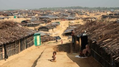 تصویر استقبال سازمان ملل از کمک 6.2 میلیون یورویی اتحادیه اروپا به مسلمانان روهینگیا در بنگلادش