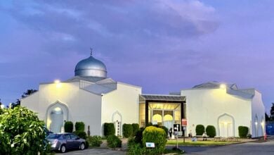 تصویر برگزاری نمایشگاه حجاب در مسجد «ریچموند» در آمریکا