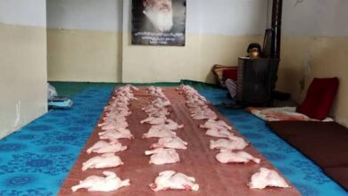تصویر توزیع صدها کیلو گوشت قربانی بین طلاب و نیازمندان مزار شریف افغانستان توسط دفتر مرجعیت شیعه