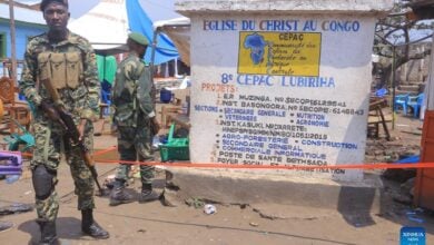 تصویر ابراز همدردی سازمان “مسلمان آزاده” با قربانیان انفجار یک کلیسا در کنگو