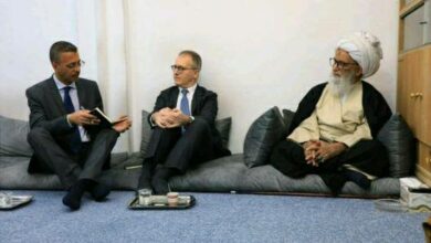 تصویر آیت الله بشیر نجفی در دیدار با سفیر ایتالیا: اسلام بر صلح و امنیت تاکید دارد