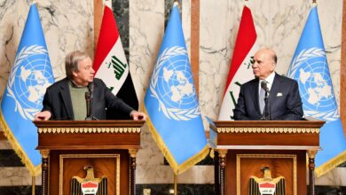 تصویر اولین سفر دبیر کل سازمان ملل متحد به عراق بعد از شش سال