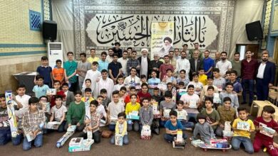 تصویر پایان کلاس های قرآنی و عقایدی ویژه نونهالان و نوجوانان در ماه مبارک رمضان در شهر مقدس کربلا