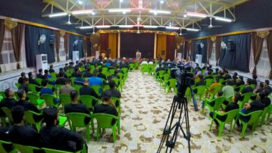 تصویر برگزاری اولین همایش سالانه محکومیت تخریب حرم بقیع توسط دفتر شبکه جهانی الشعائر در عراق