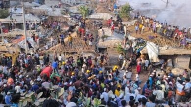 تصویر ابراز نگرانی گروه های امدادی نسبت به کاهش کمک های غذایی ارائه شده به آوارگان روهینگیا