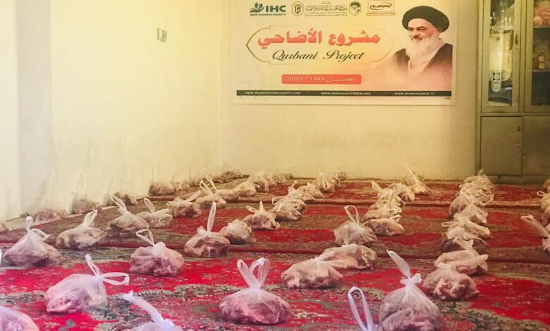 ادامه توزیع گوشت قربانی بین خانواده های نیازمند شیعه در افغانستان توسط موسسه مصباح الحسین علیه السلام