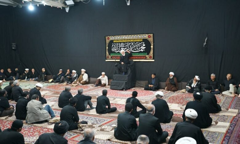 برگزاری مجالس عزاداری در بیت آیت الله العظمی شیرازی