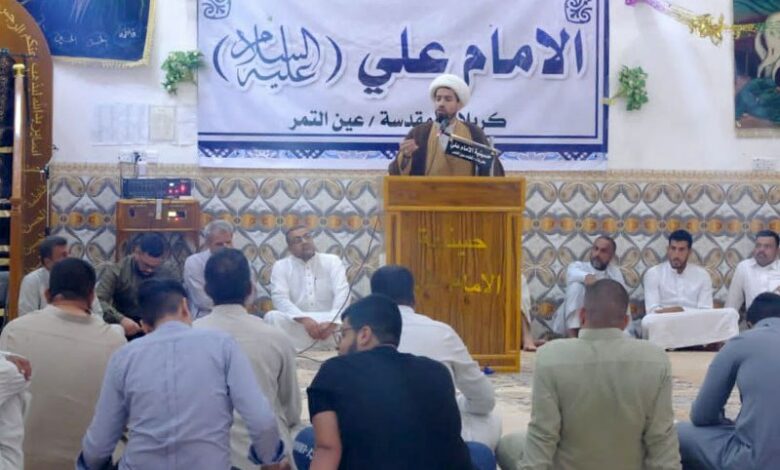 تجلیل از مواکب حسینی منطقه عین التمر شهر مقدس کربلا