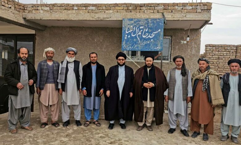 حضور هیئت نمایندگی دفتر آیت الله العظمی شیرازی در منطقه فقیرآباد مزار شریف