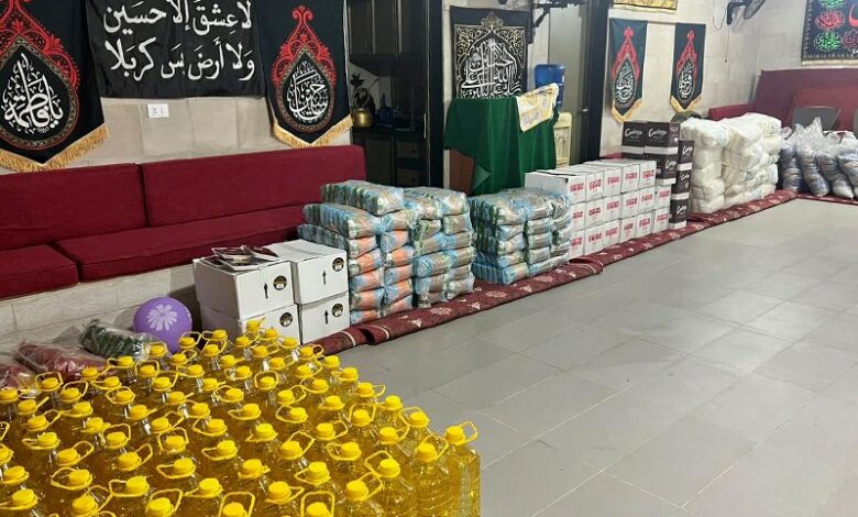 اهدای کمک های رمضانی دفتر آیت الله العظمی شیرازی به شیعیان لبنان