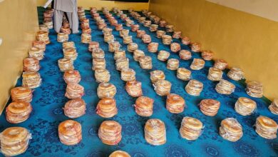 توزیع نان بین ۱۰۰ خانوار از نیازمندان وايتام در مزار شریف