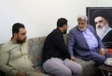 دیدار مدیر مرکز روابط عمومی دفتر آیت الله العظمی شیرازی با جمعی از شخصیت‌های اجتماعی عراق